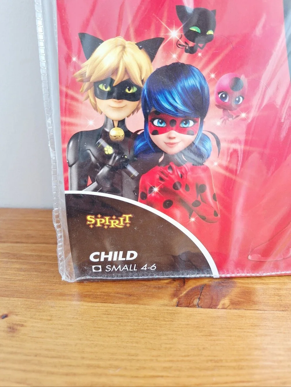 Girls Miraculous Ladybug Costume Child Small 4–6 Red Polka Dot Bodysuit & Mask